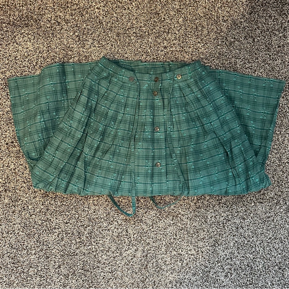 Vintage 80s high waisted green maxi skirt by Lodenfrey